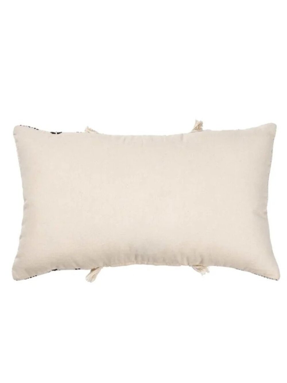 Modern Farmhouse Decorative Pillow 24" x 13" Black and White Boho Throw Pillow - Picture 2 of 4